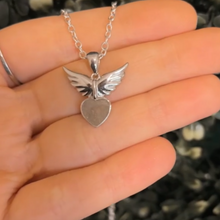 Load image into Gallery viewer, Angel Wings Heart Necklace

