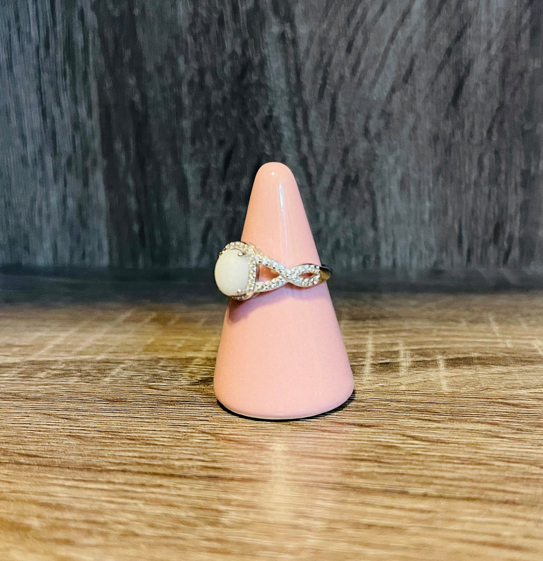 Oval swirl Breastmilk Ash ring