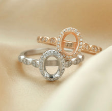 Load image into Gallery viewer, Oval Halo Keepsake Ring
